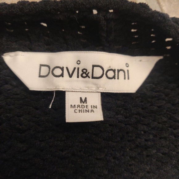 Davi & Dani Women's Cardigan Duster Sweater Neutral Stripe Size M. - Picture 3 of 6